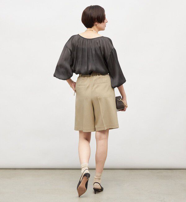 NOLLEY'S「楊柳サテン2WAYギャザーブラウス」|シャツ・ブラウス|