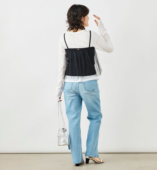 NOLLEY'S「《手洗い可能》チュールリブビスチェ」|キャミソール|