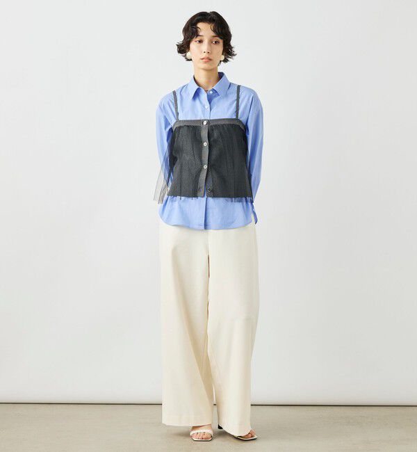 NOLLEY'S「《手洗い可能》チュールリブビスチェ」|キャミソール|