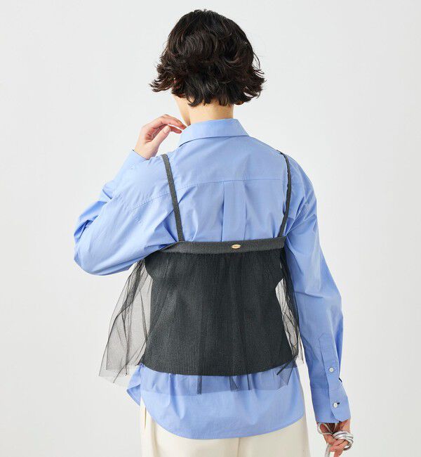 NOLLEY'S「《手洗い可能》チュールリブビスチェ」|キャミソール|