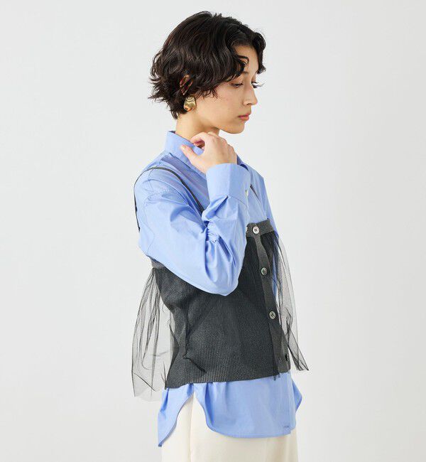 NOLLEY'S「《手洗い可能》チュールリブビスチェ」|キャミソール|