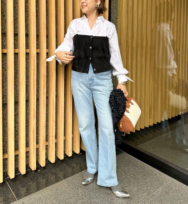 NOLLEY'S「《手洗い可能》チュールリブビスチェ」|キャミソール|