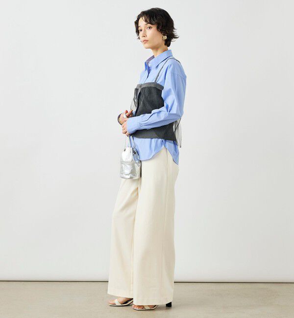 NOLLEY'S「《手洗い可能》チュールリブビスチェ」|キャミソール|