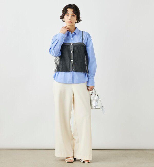 NOLLEY'S「《手洗い可能》チュールリブビスチェ」|キャミソール|