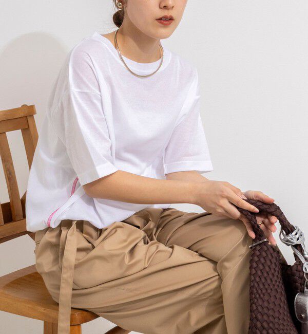 Rie Miller「ウォッシャブルドローストTシャツ」|Tシャツ・カットソー|