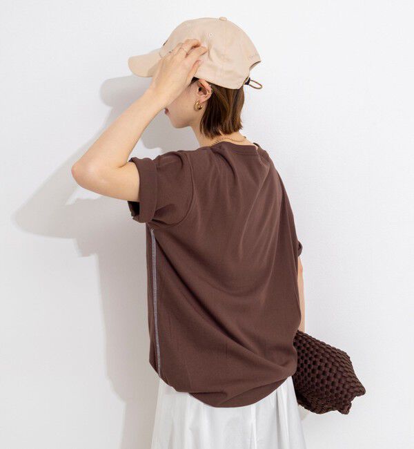 Rie Miller「ウォッシャブルドローストTシャツ」|Tシャツ・カットソー|ブラウン