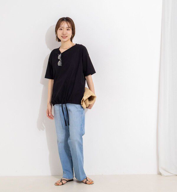 Rie Miller「ウォッシャブルドローストTシャツ」|Tシャツ・カットソー|