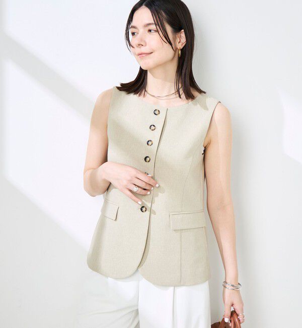 NOLLEY'S sophi「《セットアップ対応》ウォッシャブルドライシャンタンジレ」|ベスト・ジレ|