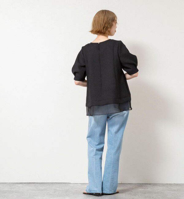 NOLLEY'S sophi「ウォッシャブルポコポコジャガードオーガンジープルオーバー」|シャツ・ブラウス|