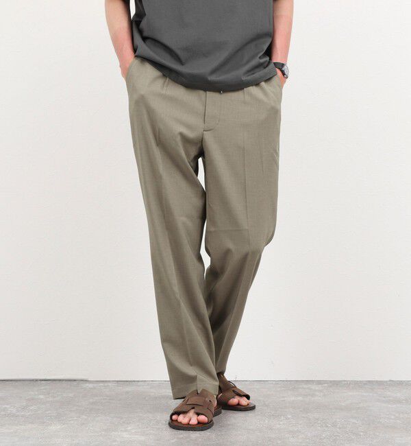 NOLLEY'S goodman「《セットアップ対応》Reflax ワンタックイージーパンツ 26SS」|チノ|オリーブ