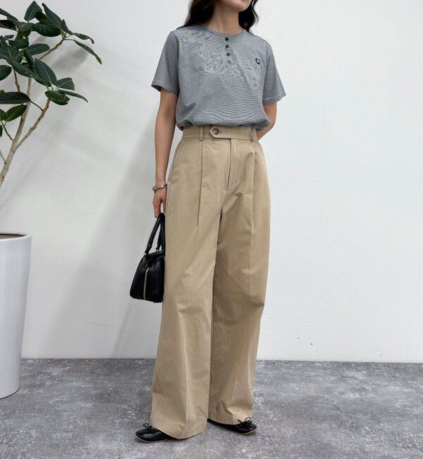 fredy emue「ハートFR刺繍ヘンリーTシャツ」|Tシャツ・カットソー|