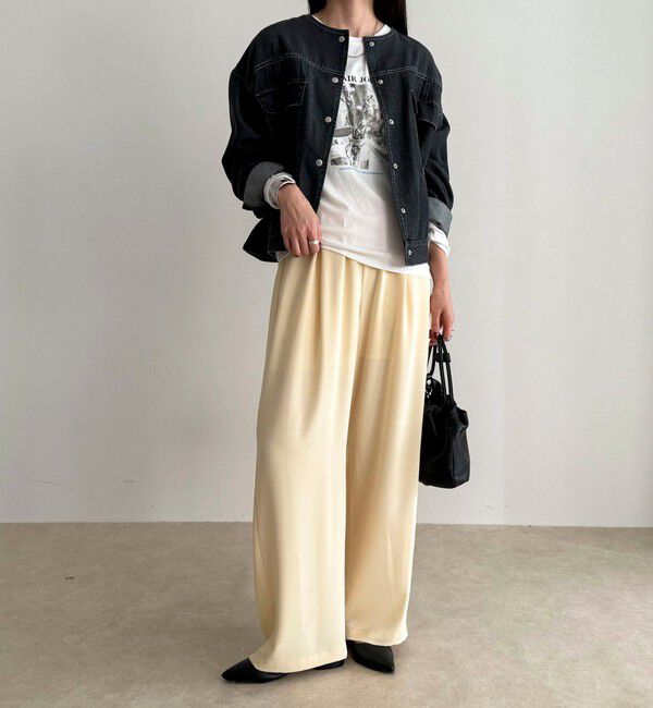 fredy emue「【ラクなのにきちんと見え】シャラリツイル イージーパンツ」|チノ|