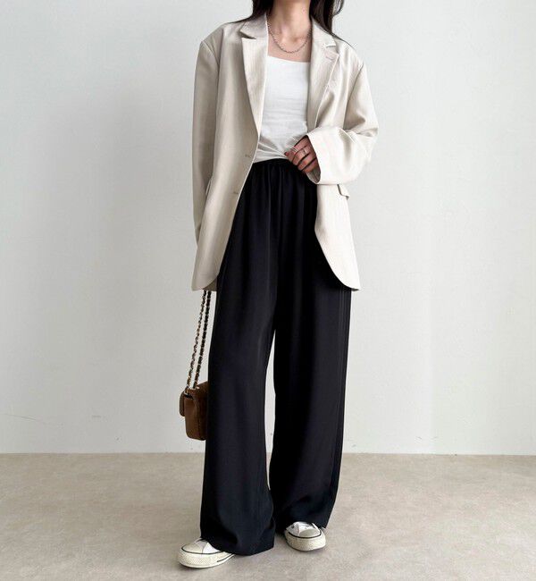 fredy emue「【ラクなのにきちんと見え】シャラリツイル イージーパンツ」|チノ|