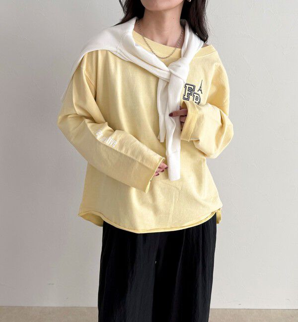 fredy emue「ヴィンテージ加工裏毛オフショルプルオーバー」|Tシャツ・カットソー|