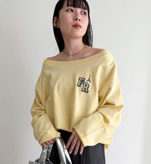 fredy emue「ヴィンテージ加工裏毛オフショルプルオーバー」|Tシャツ・カットソー|