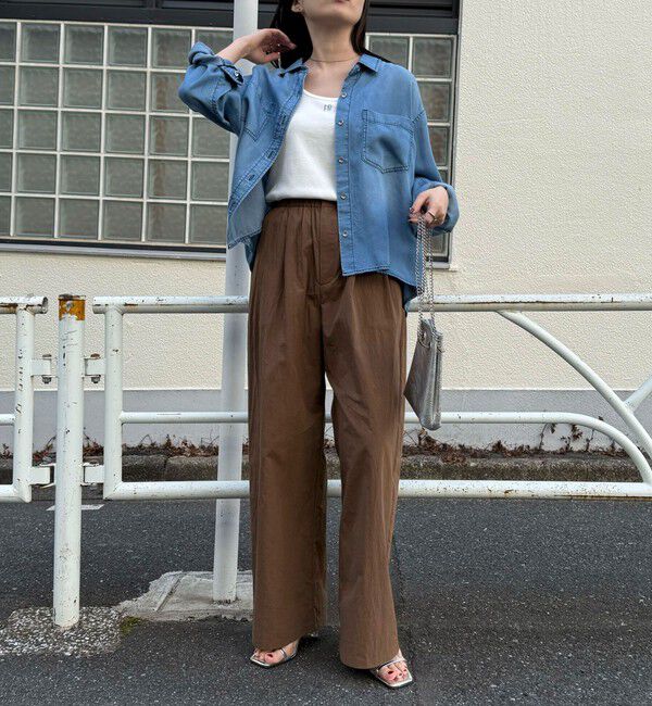 fredy emue「コットンナイロンタックギャザーパンツ」|チノ|