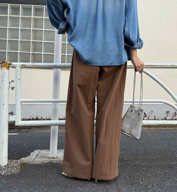 fredy emue「コットンナイロンタックギャザーパンツ」|チノ|