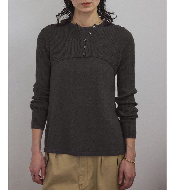 SALON adam et rope'「【WEB限定】ループヤーンリブショートカーディガン/ボレロ［セットアップ対応］」|カーディガン|