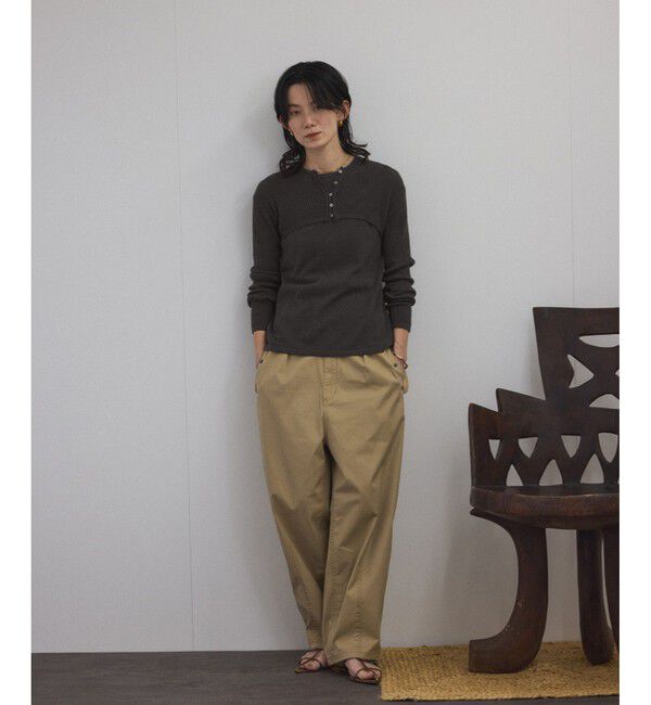 SALON adam et rope'「【WEB限定】ループヤーンリブショートカーディガン/ボレロ［セットアップ対応］」|カーディガン|