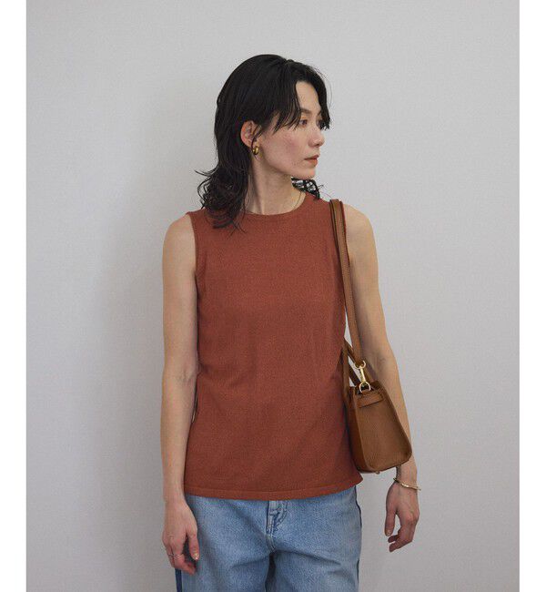 SALON adam et rope'「【WEB限定】ループヤーンノースリーブニットプルオーバー」|タンクトップ|