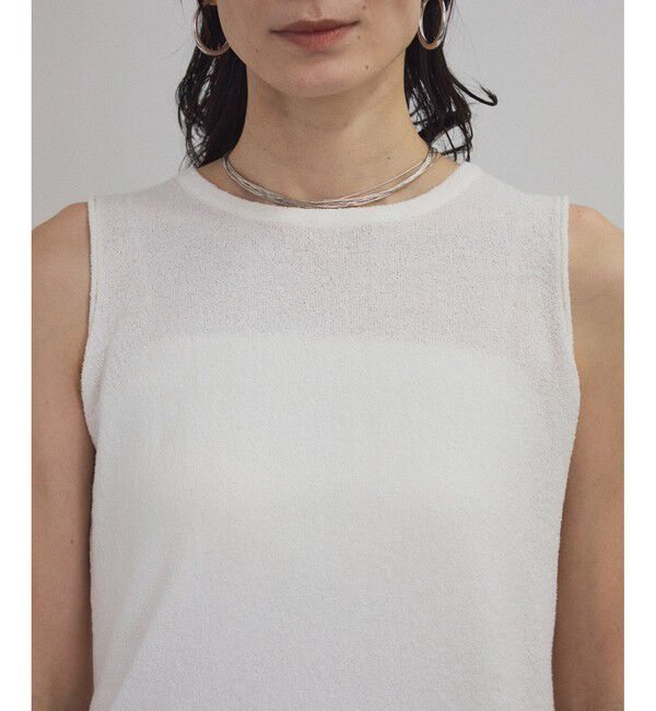 SALON adam et rope'「【WEB限定】ループヤーンノースリーブニットプルオーバー」|タンクトップ|