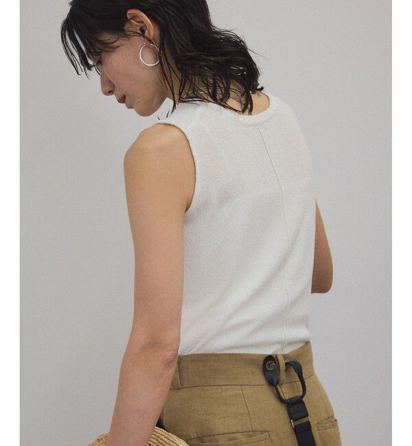 SALON adam et rope'「【WEB限定】ループヤーンノースリーブニットプルオーバー」|タンクトップ|