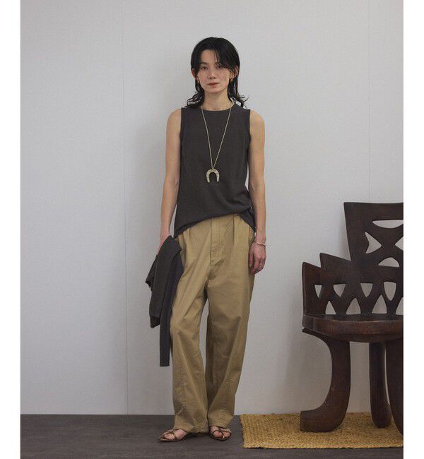 SALON adam et rope'「【WEB限定】ループヤーンノースリーブニットプルオーバー」|タンクトップ|