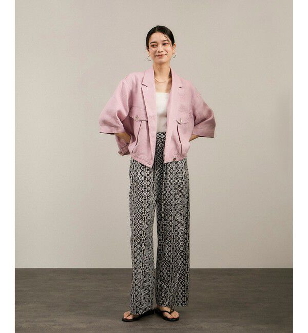 SALON adam et rope'「リネンツイルブルゾン」|ブルゾン・スタジャン|