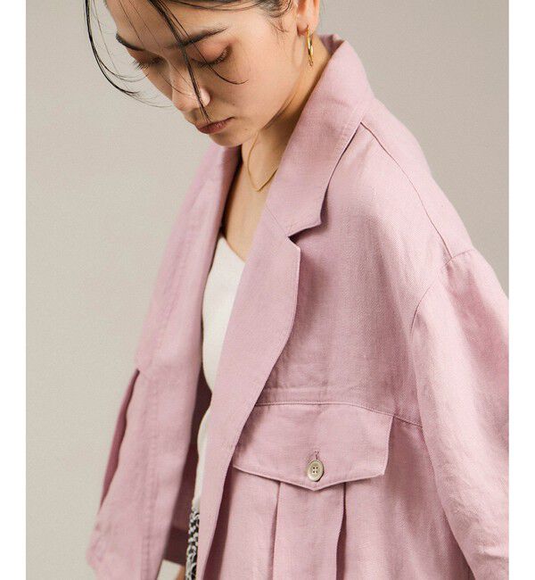 SALON adam et rope'「リネンツイルブルゾン」|ブルゾン・スタジャン|