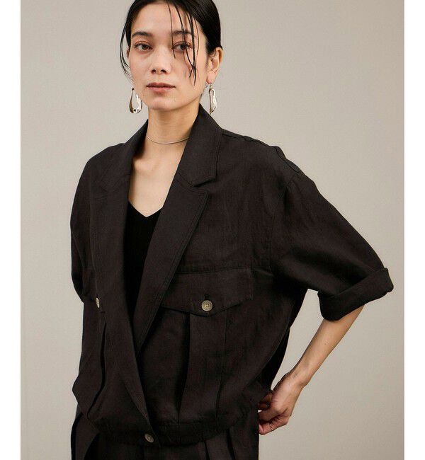 SALON adam et rope'「リネンツイルブルゾン」|ブルゾン・スタジャン|