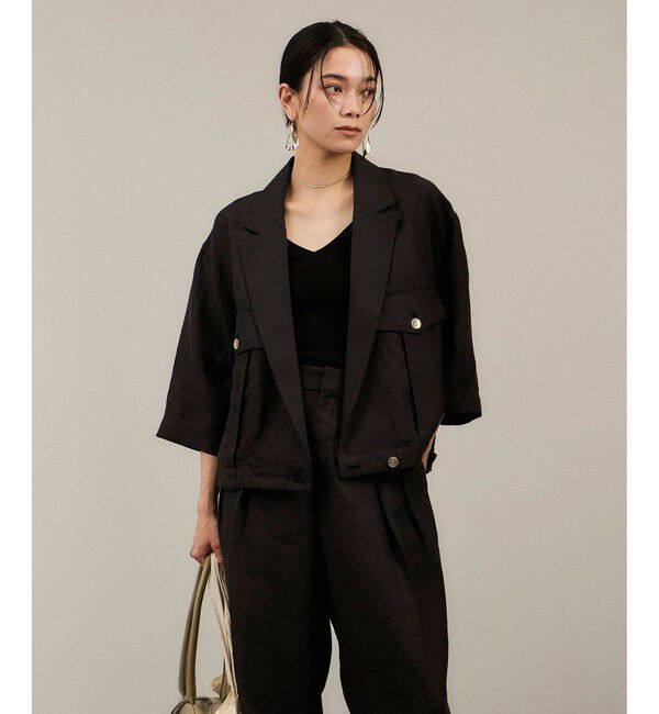 SALON adam et rope'「リネンツイルブルゾン」|ブルゾン・スタジャン|