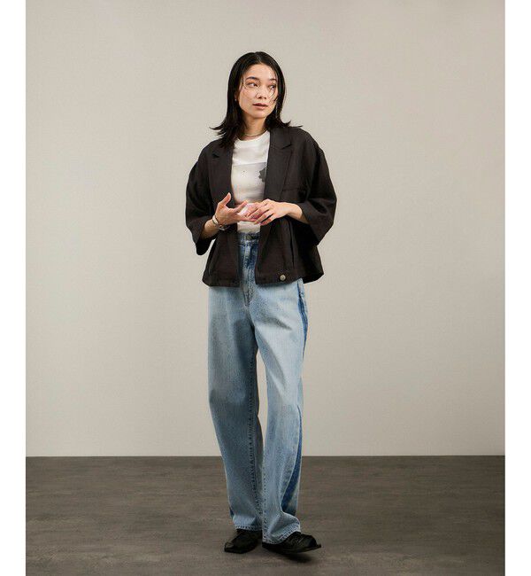 SALON adam et rope'「リネンツイルブルゾン」|ブルゾン・スタジャン|