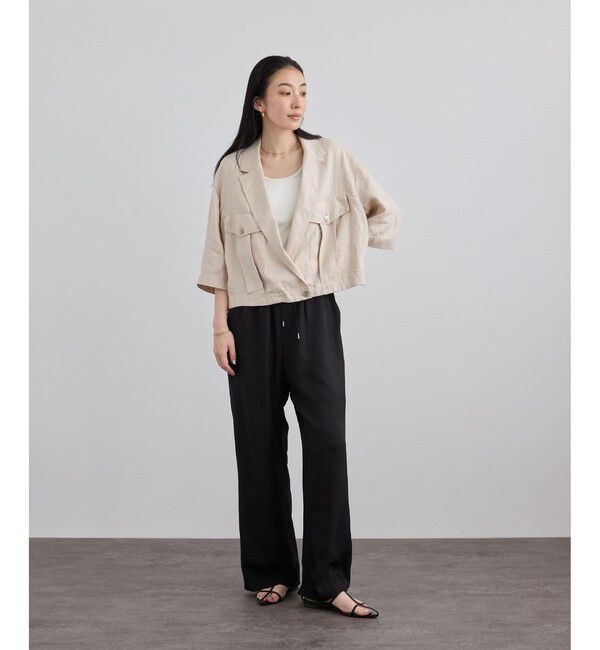 SALON adam et rope'「リネンツイルブルゾン」|ブルゾン・スタジャン|