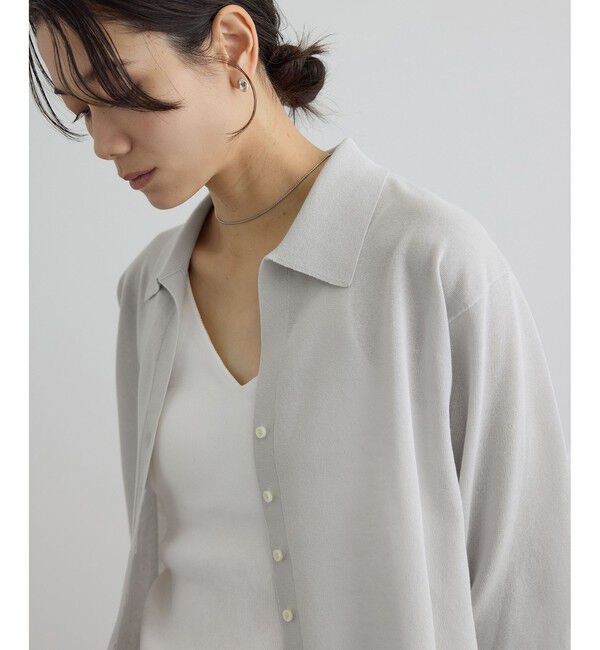 SALON adam et rope'「【WEB限定】ドライタッチスキッパーカーディガン」|カーディガン|グレーサブ(09)