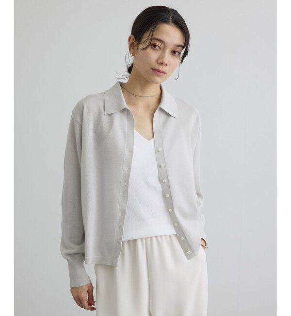 SALON adam et rope'「【WEB限定】ドライタッチスキッパーカーディガン」|カーディガン|