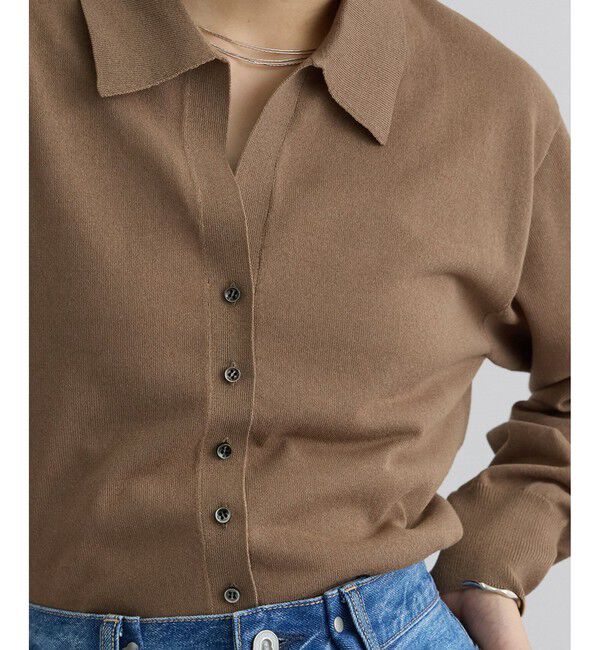 SALON adam et rope'「【WEB限定】ドライタッチスキッパーカーディガン」|カーディガン|