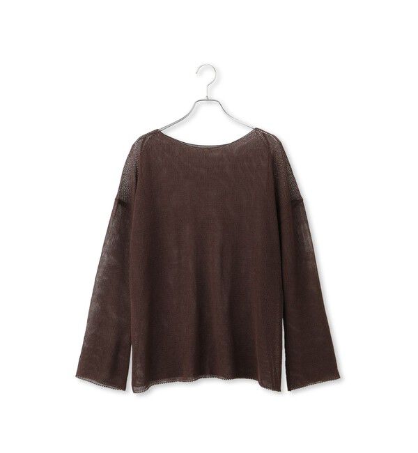 SALON adam et rope'「オーガニックリネンシアーボートネックプルオーバー」|ニット・セーター|
