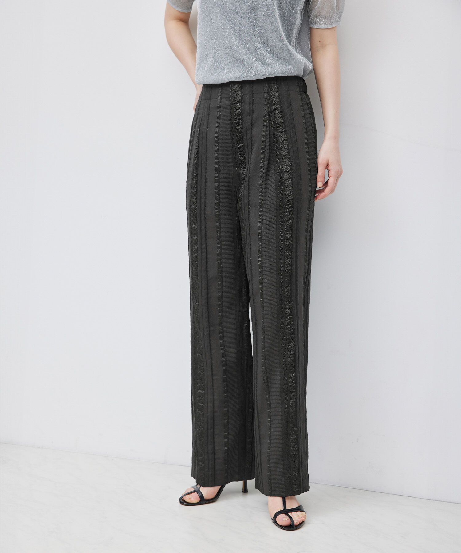 ROPE「ジャガードストライプリラックスパンツ」|その他|