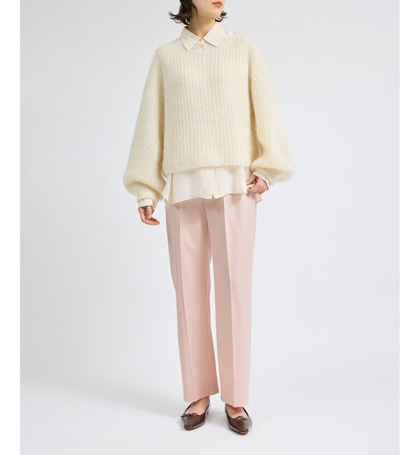 ROPE「ウールサテンイージーパンツ【Sサイズフェア対象】」|チノ|