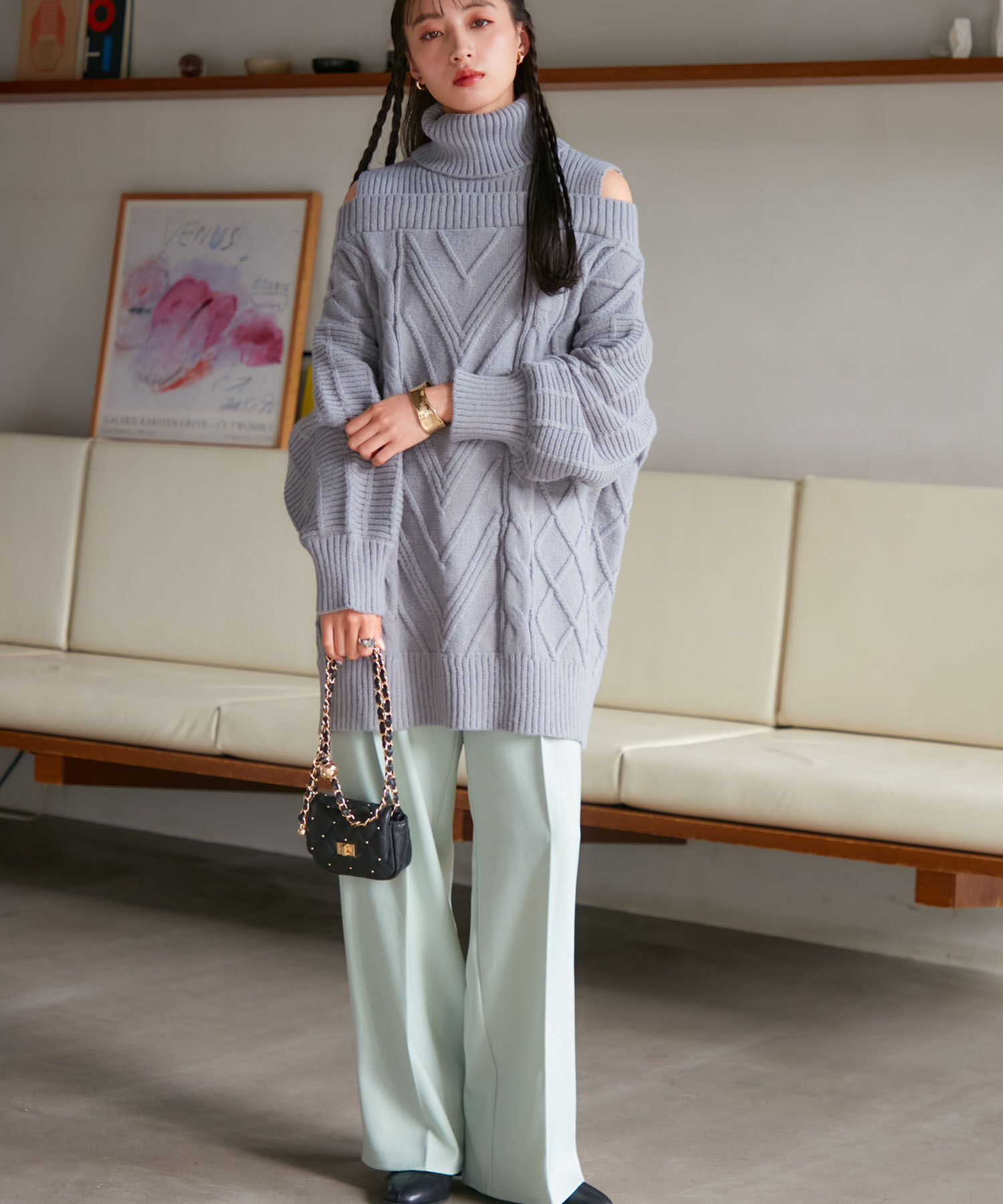 VIS「ミニスタッズチェーンショルダーバッグ」|ショルダー・メッセンジャー|