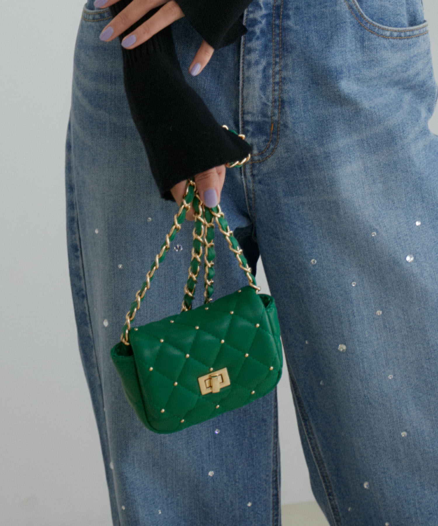 VIS「ミニスタッズチェーンショルダーバッグ」|ショルダー・メッセンジャー|