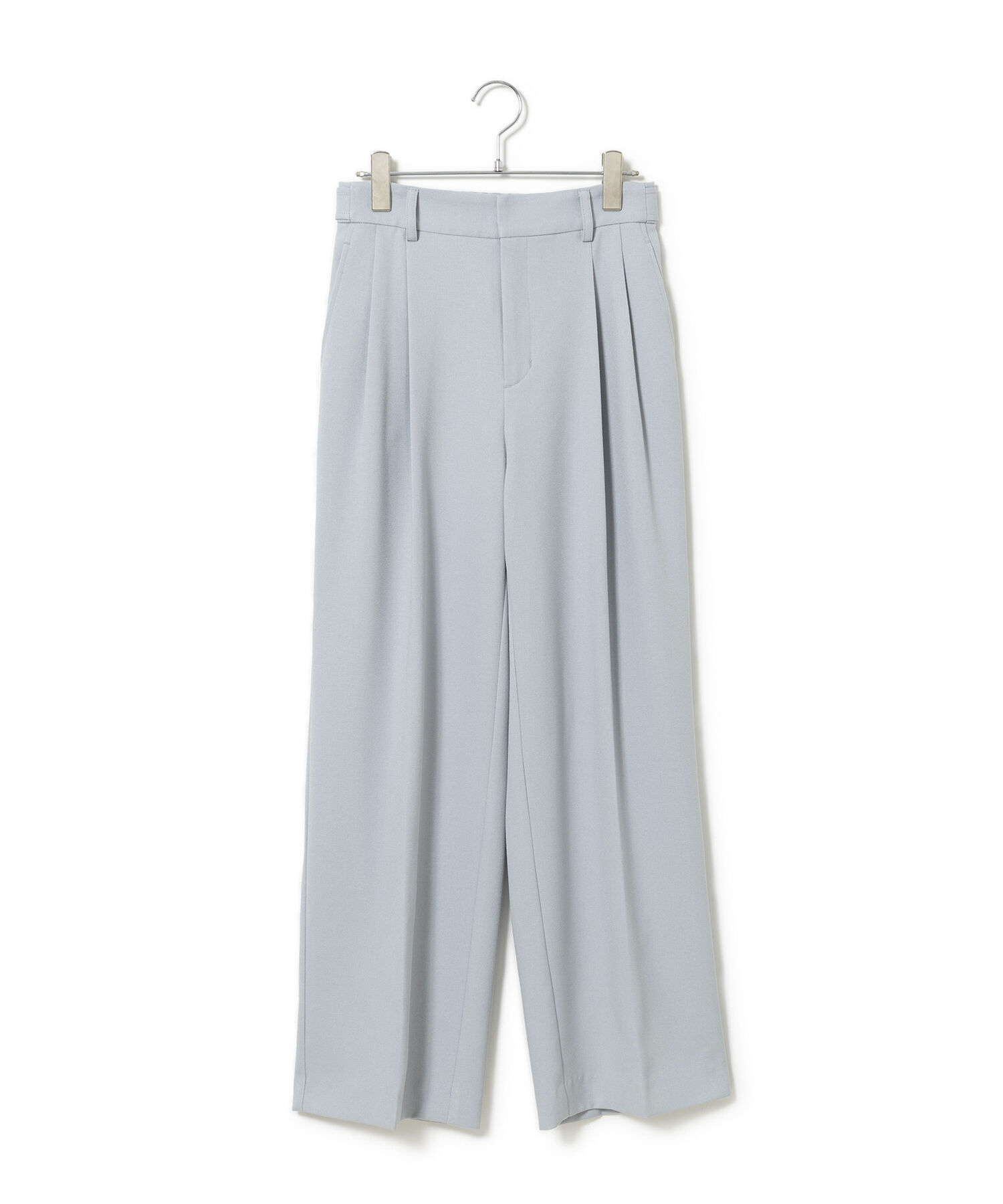 VIS「【新色追加】【美easy】ウーリッシュ2タックワイド/スラックスパンツ【洗える】」|スラックス|