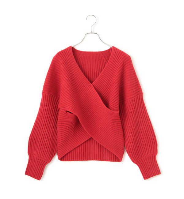 VIS「ふんわりカシュクールニットプルオーバー」|ニット・セーター|