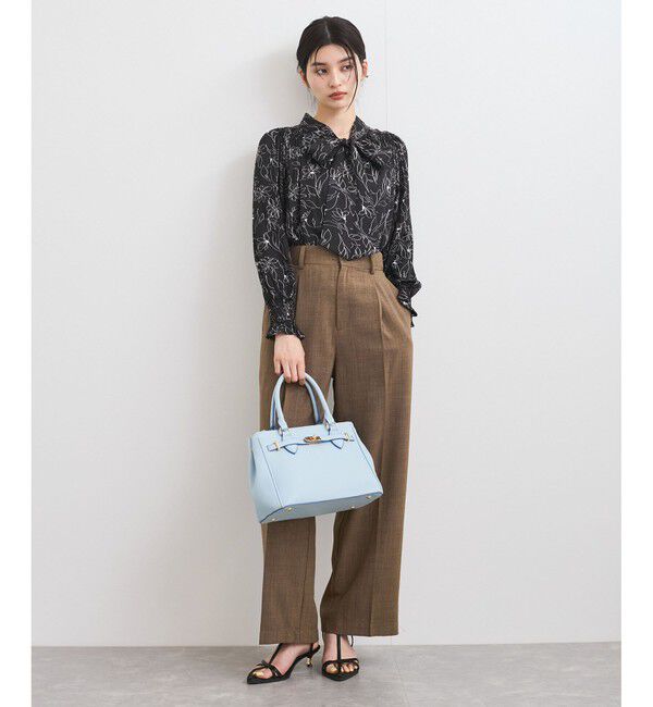 VIS「【前後2WAY】割繊ボウタイブラウス【洗える】」|シャツ・ブラウス|