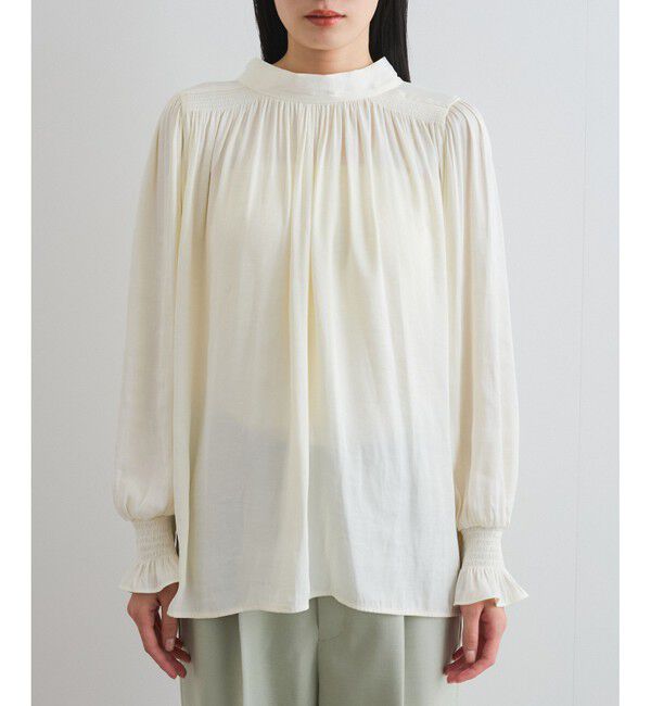 VIS「【前後2WAY】割繊ボウタイブラウス【洗える】」|シャツ・ブラウス|