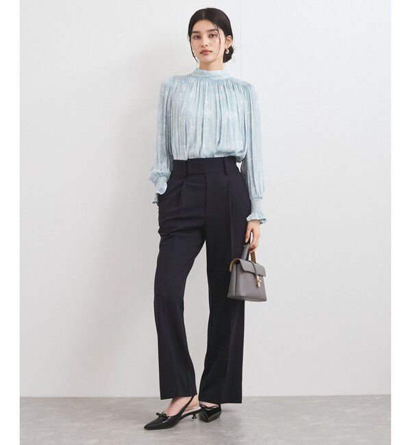 VIS「【前後2WAY】割繊ボウタイブラウス【洗える】」|シャツ・ブラウス|