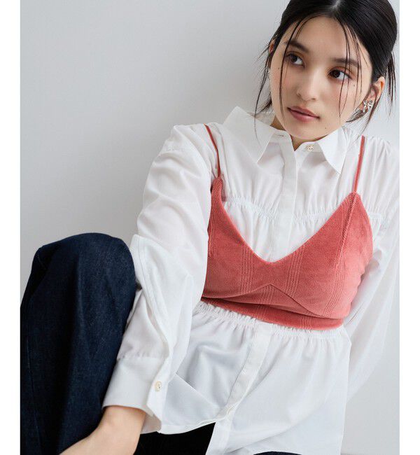 VIS「【Miller】VIS別注モデルベロアルームブラ【洗える】」|キャミソール|レッド系(61)