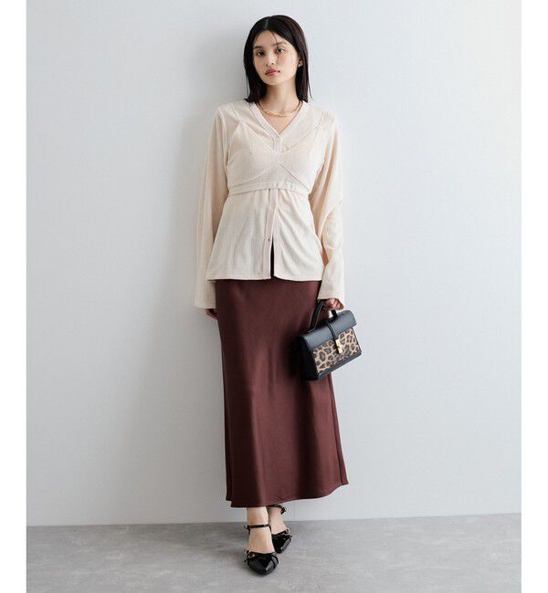 VIS「【Miller】VIS別注モデルベロアルームブラ【洗える】」|キャミソール|