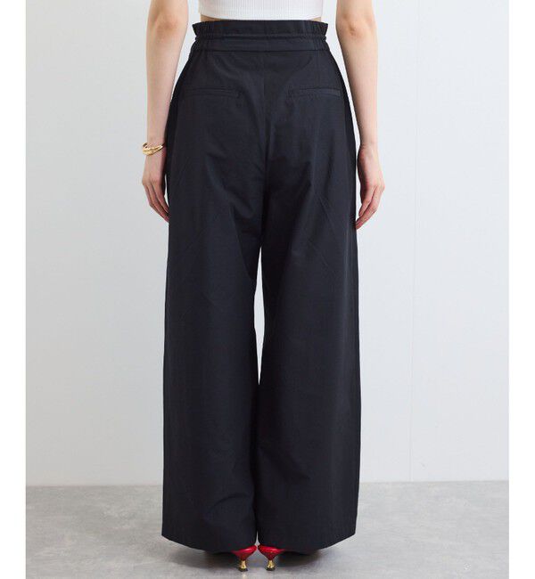 VIS「【接触冷感/洗える】ドロストワイドパンツ」|チノ|