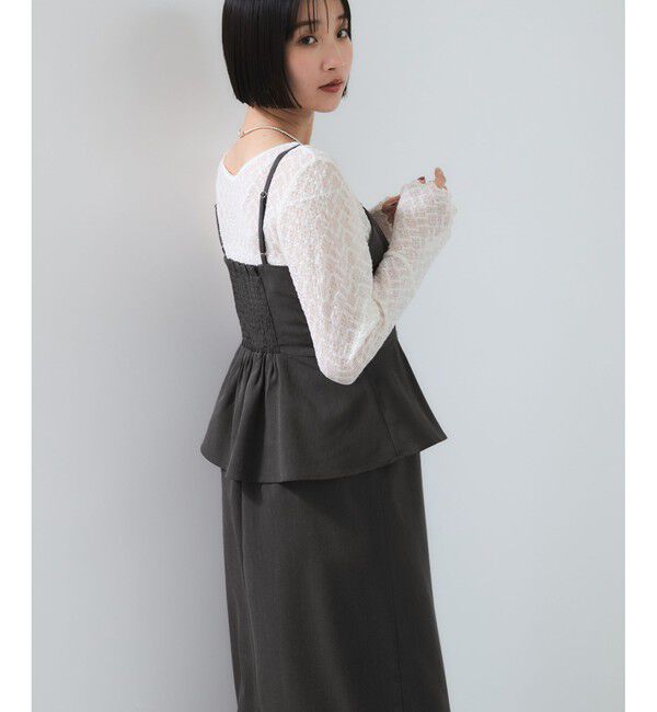 VIS「ビスチェドッキングライクキャミワンピース」|ワンピース|